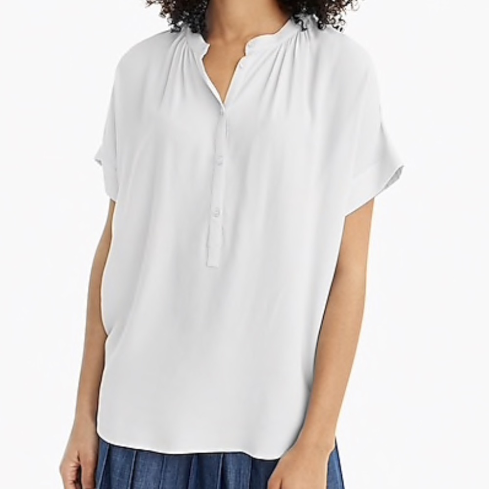 [J Crew] Oversized Ivory Popover Shirt